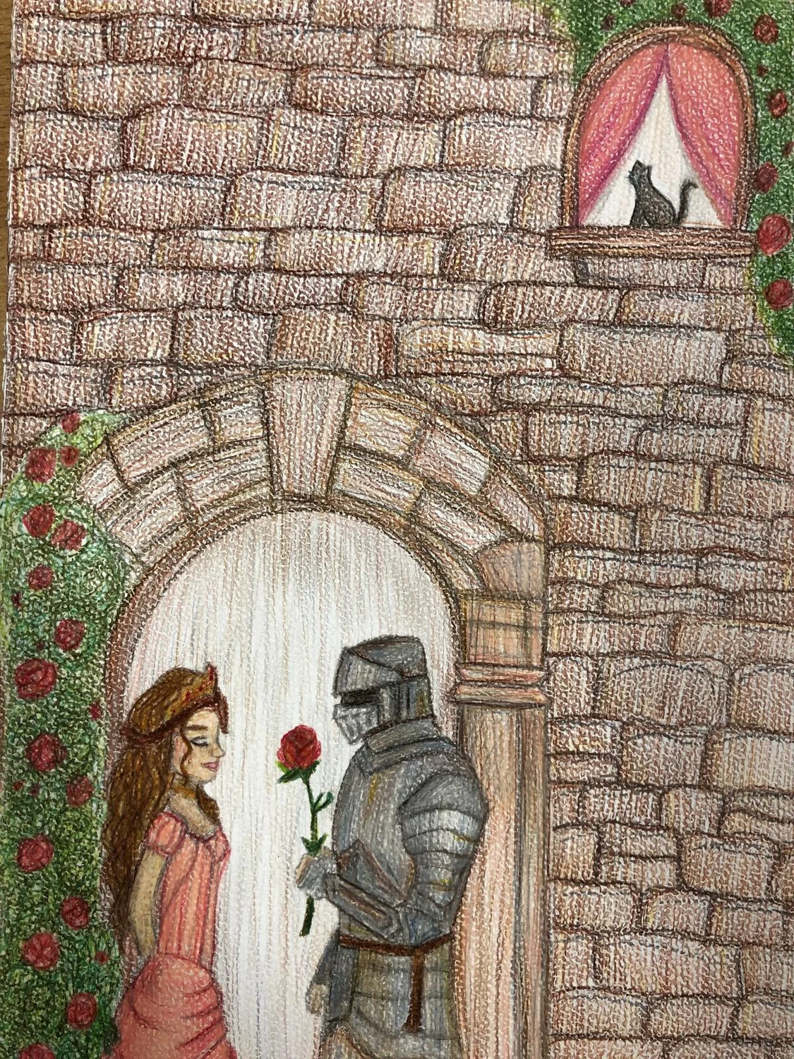 Illustration mit Aquarellstiften von Medea Wegel